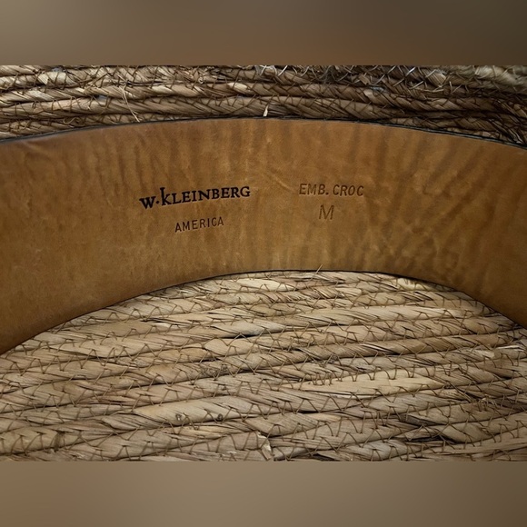 w.kleinberg Embossed Croc Leather Belt main image 8
